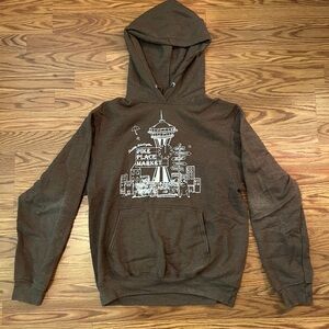 Brown Graphic Hoodie